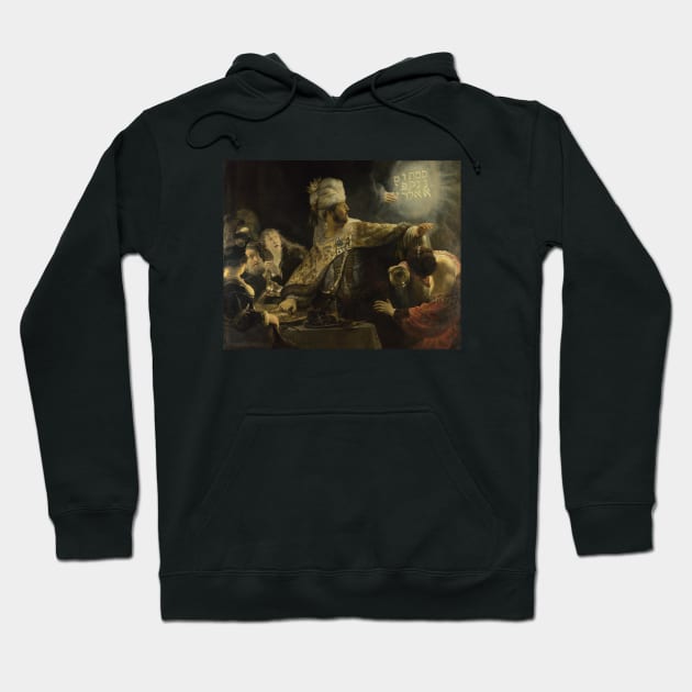 Rembrandt- Belsazar Hoodie by SybaDesign